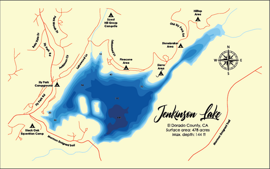 Custom Lake Map - Jenkinson Lake