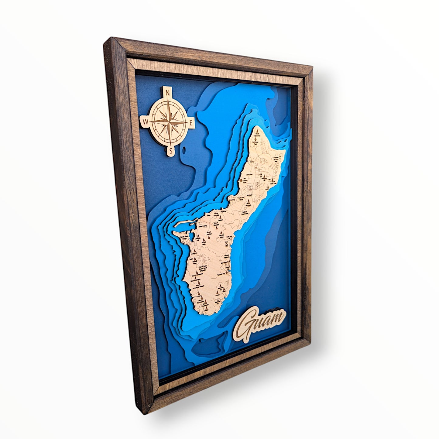 Guam Art | Guam Bathymetry Map | Various Sizes