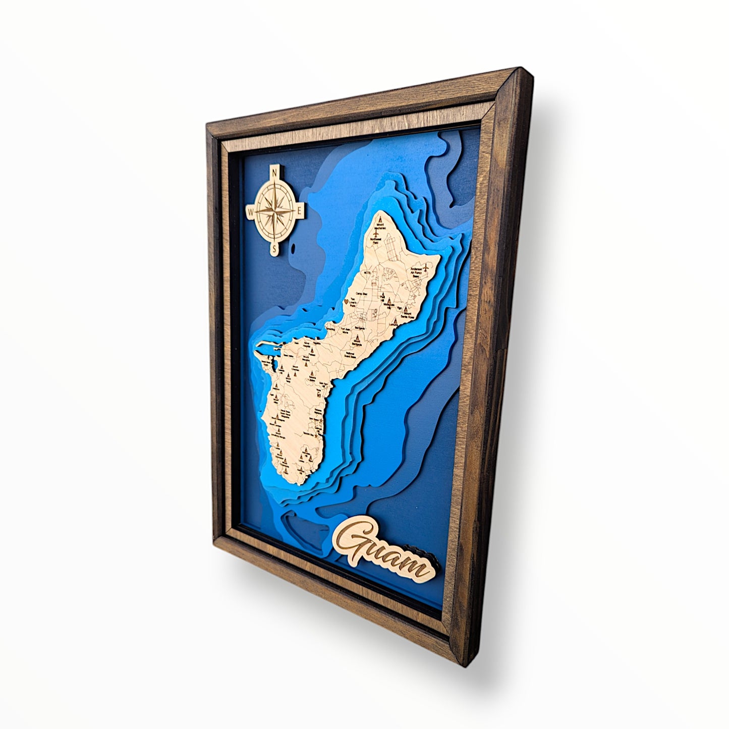 Guam Art | Guam Bathymetry Map | Various Sizes