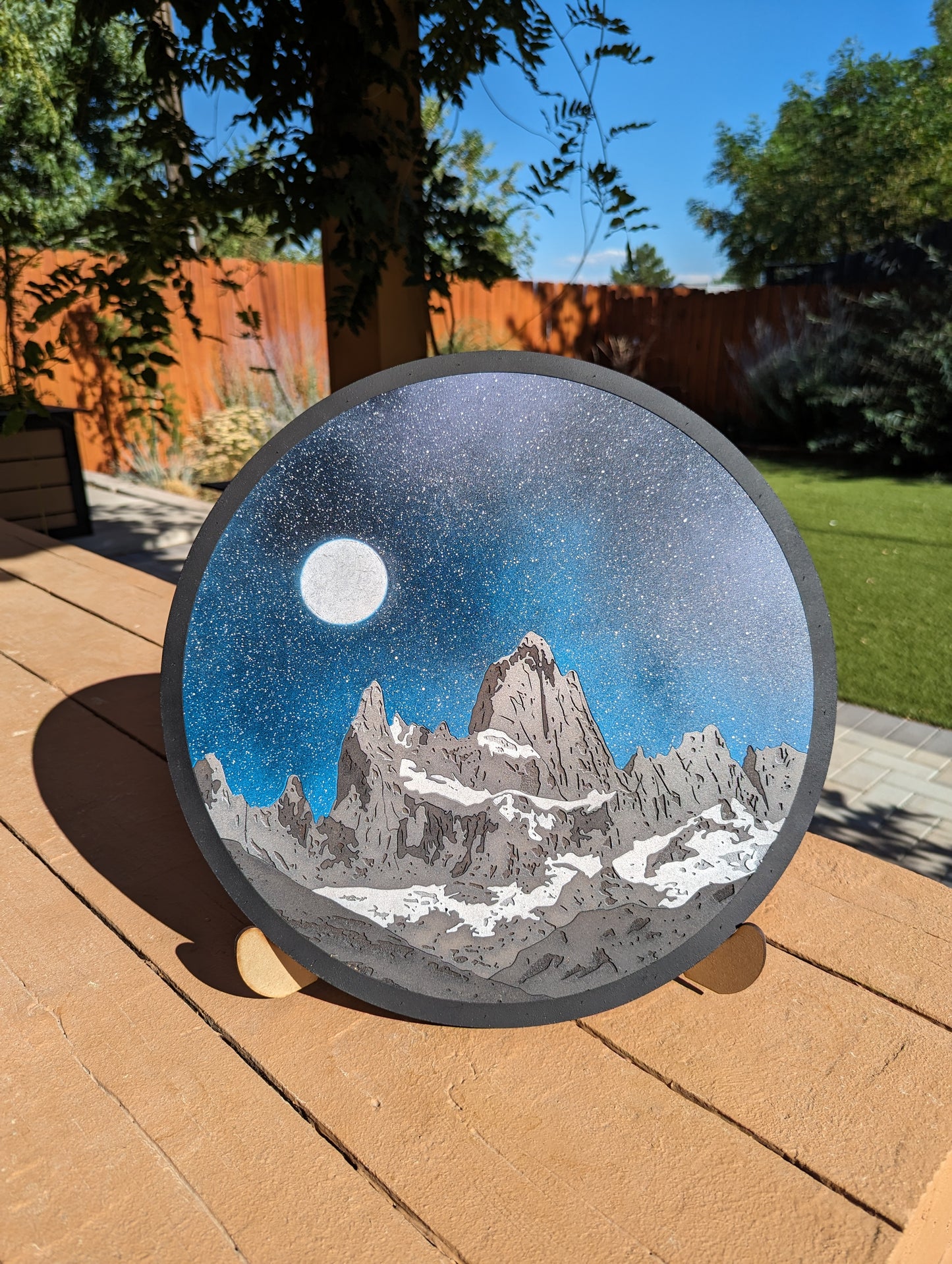 Realistic Wood Art | Mt. Fitz Roy | 15" Circular