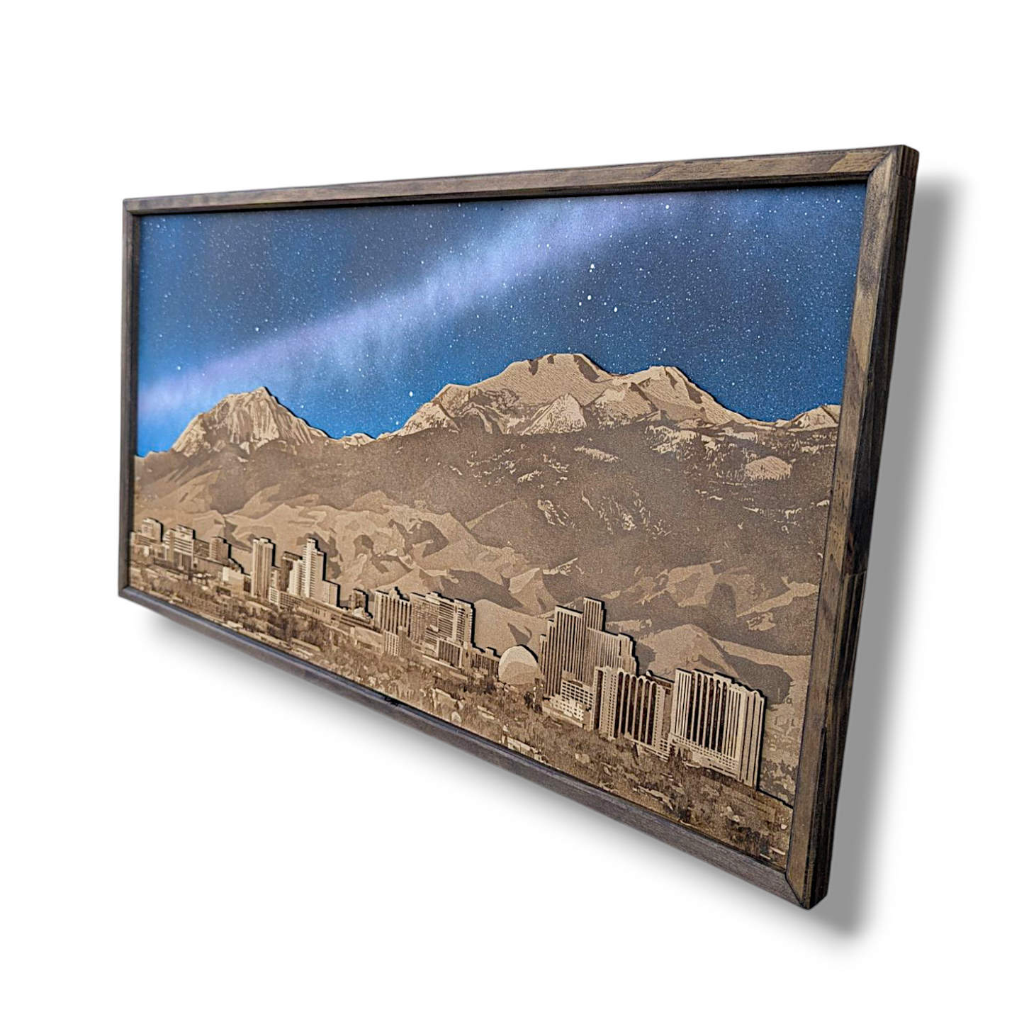 Reno Skyline Art  | City Skyline, Mountains, Night Sky | Various Sizes