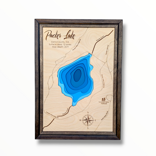 Packer Lake Art | Packer Lake Map | Various Sizes