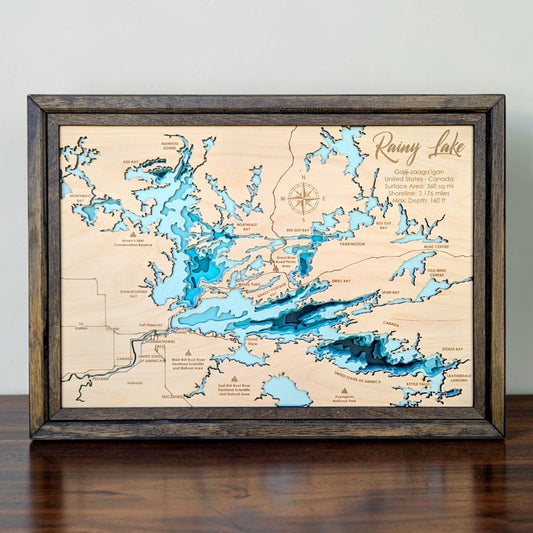 Rainy Lake Art | Rainy Lake Map | Various Sizes
