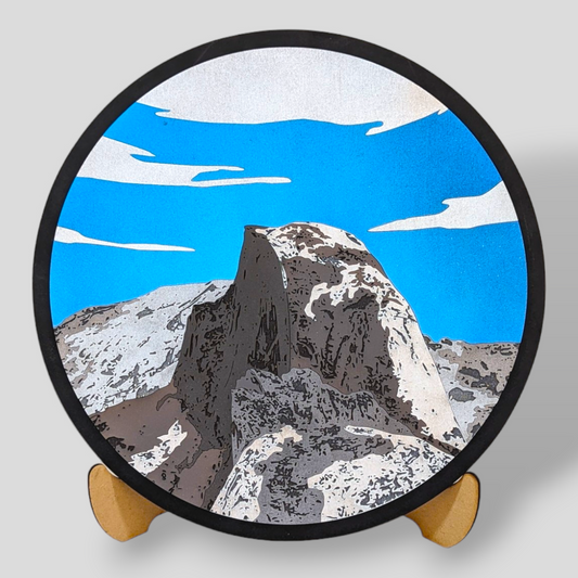 Realistic Wood Art | Half Dome |  15" Circular
