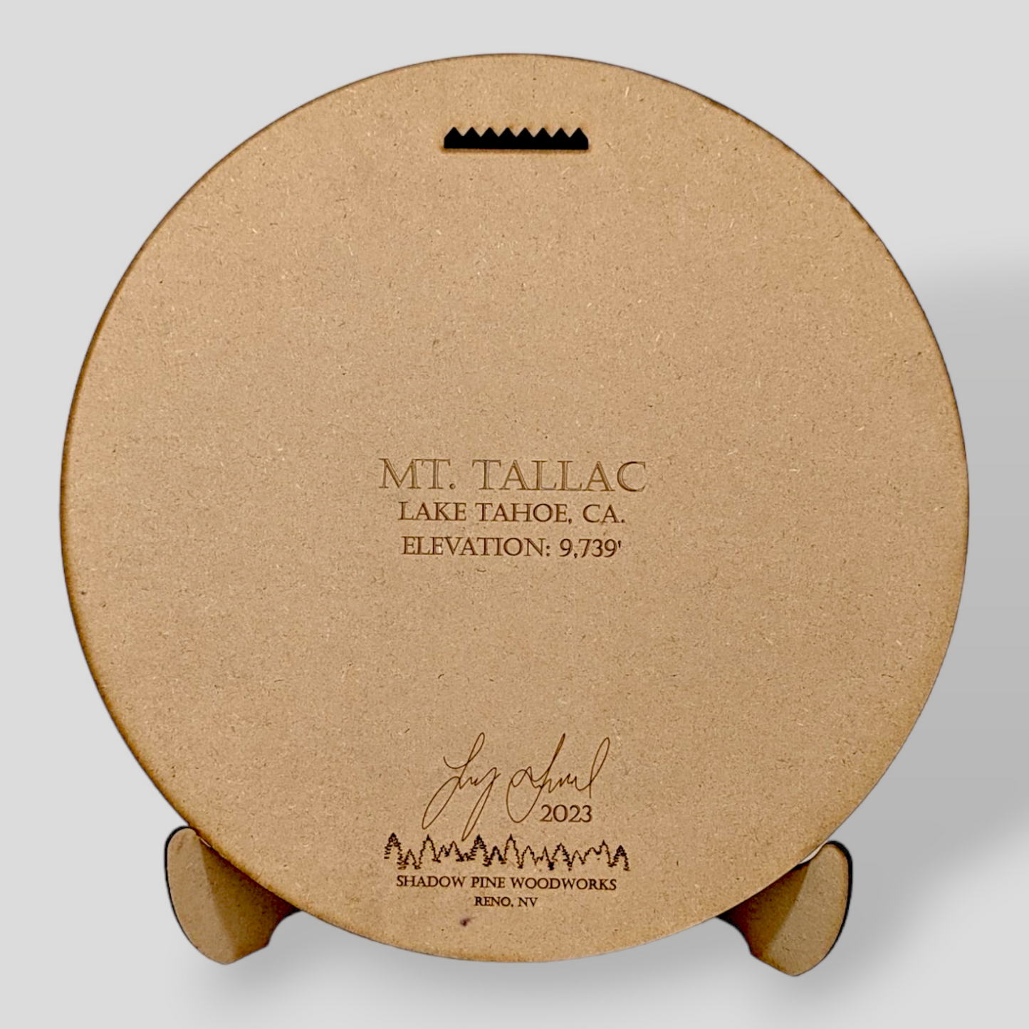 Realistic Wood Art | Mt. Tallac | 15" Circular