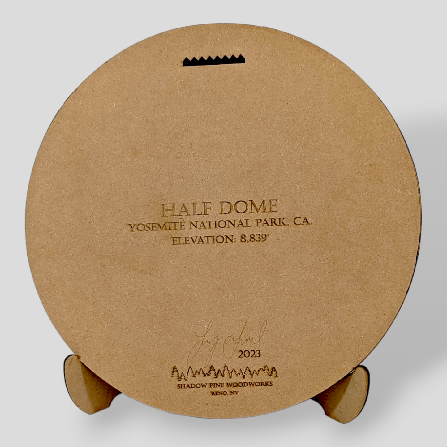 Realistic Wood Art | Half Dome | 15" Circular