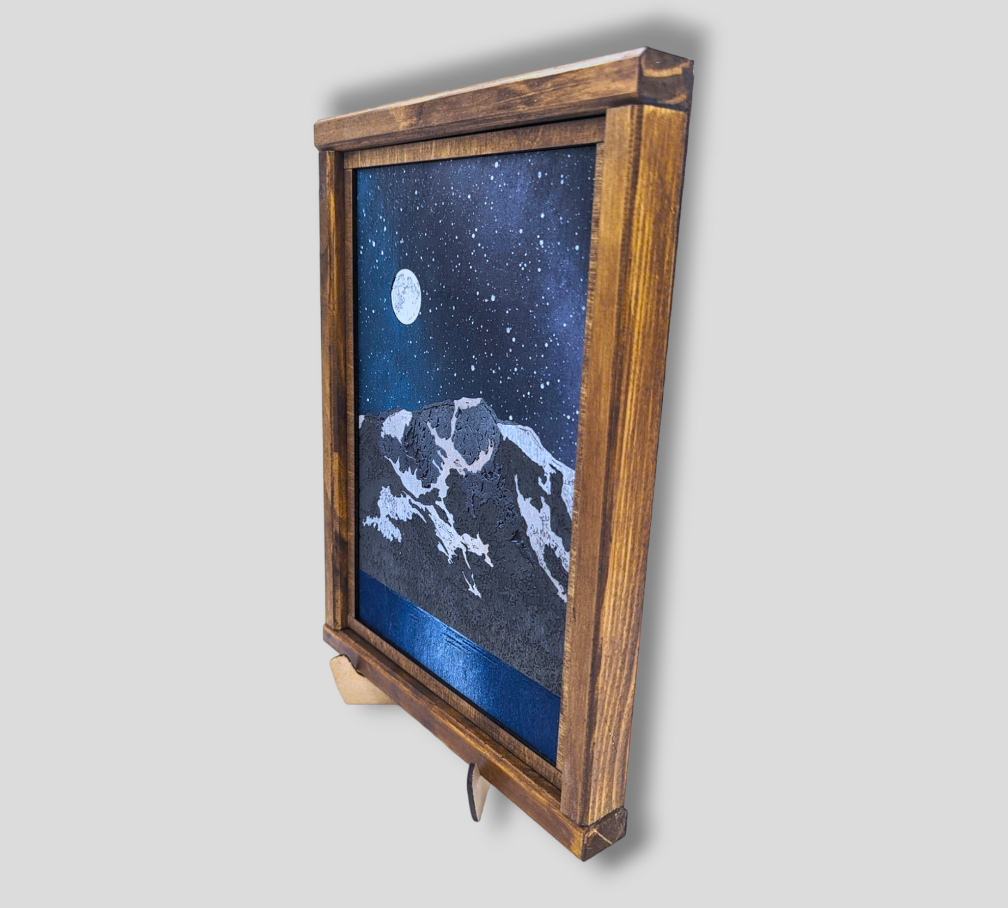 Realistic Wood Art | Mt. Tallac Portrait | Rectangular