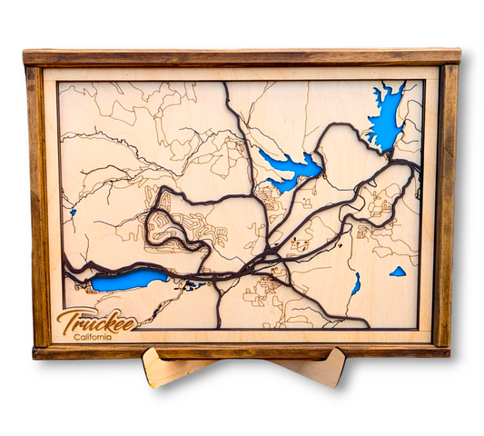 City Map Art | Truckee, California | 16" by 12"