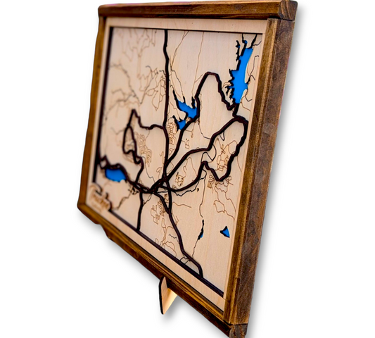 City Map Art | Truckee, California | 16" by 12"