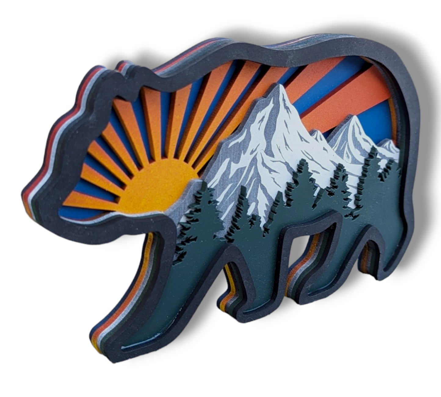 Bear Wall Art | Sunrise, Mountain, Trees | Various Sizes