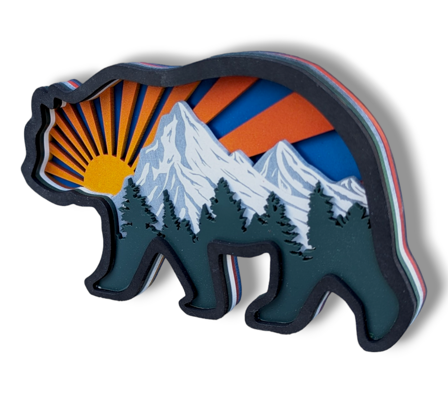 Bear Wall Art | Sunrise, Mountain, Trees | Various Sizes