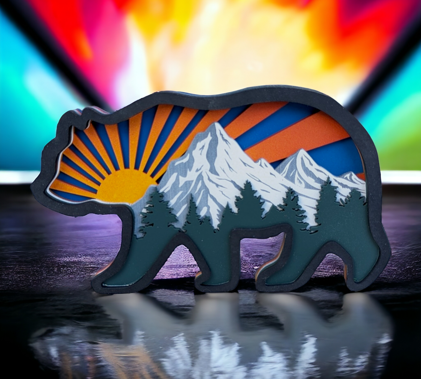 Bear Wall Art | Sunrise, Mountain, Trees | Various Sizes