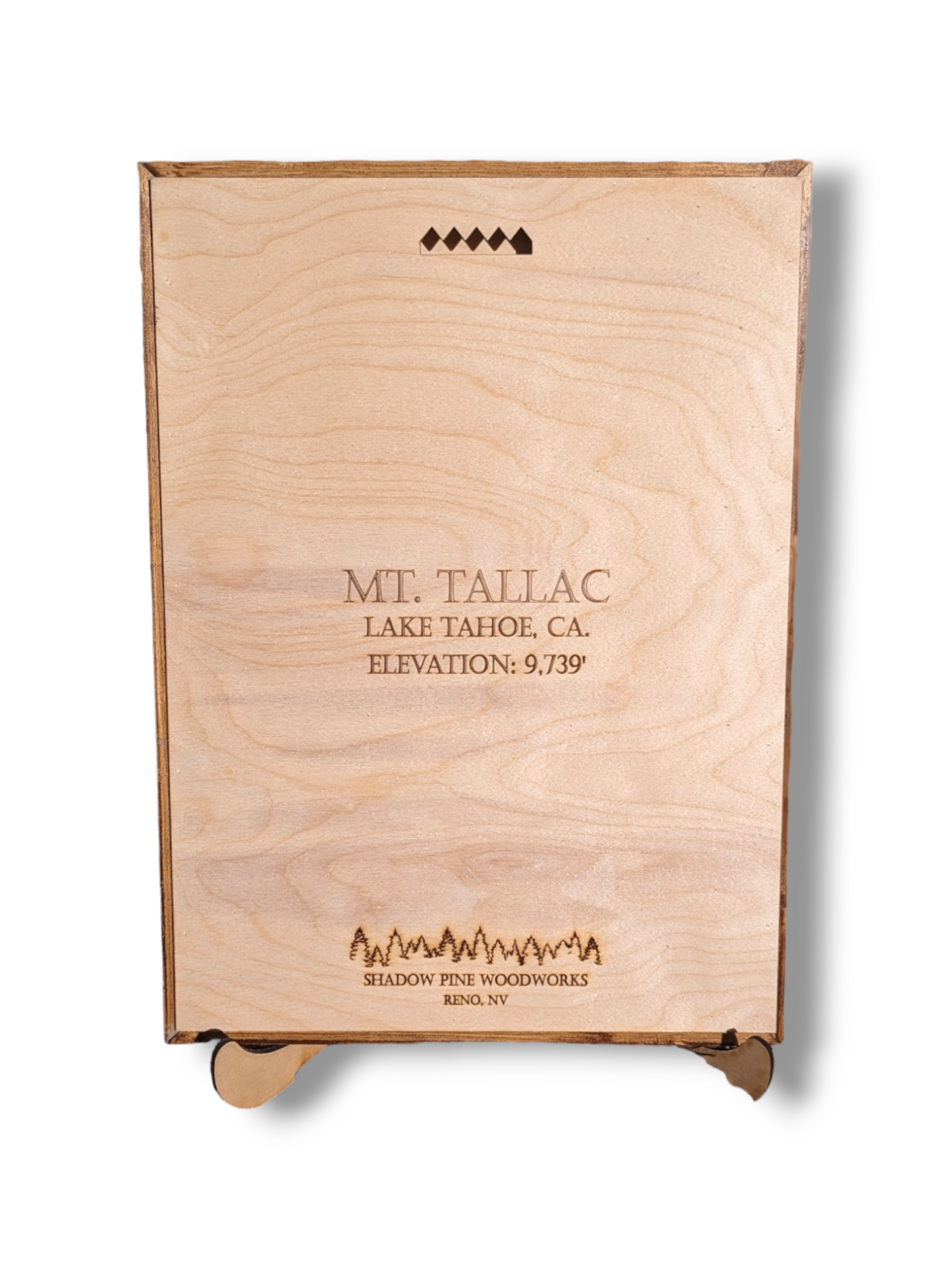 Realistic Wood Art | Mt. Tallac Portrait | Rectangular