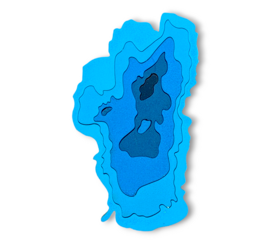 Tahoe Bathymetric Magnet| 5" by 3"