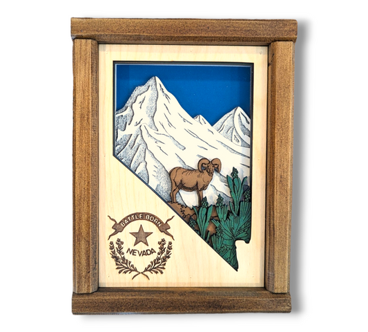 Nevada Art  | 6" by 8" | Mountain, Big Horn, Sage Brush