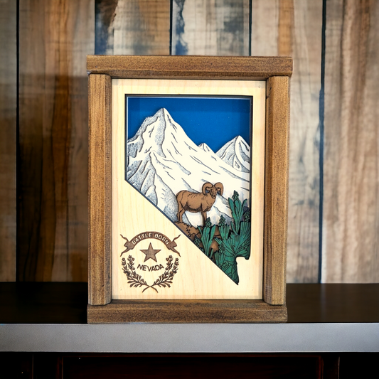 Nevada Art  | 6" by 8" | Mountain, Big Horn, Sage Brush