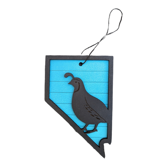 Nevada Quail Ornament | 5" by 4"
