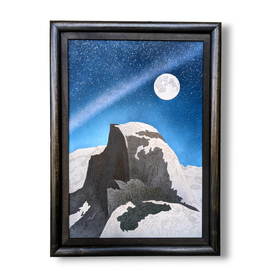 Realistic Wood Art | Half Dome |  8X11 Rectangular