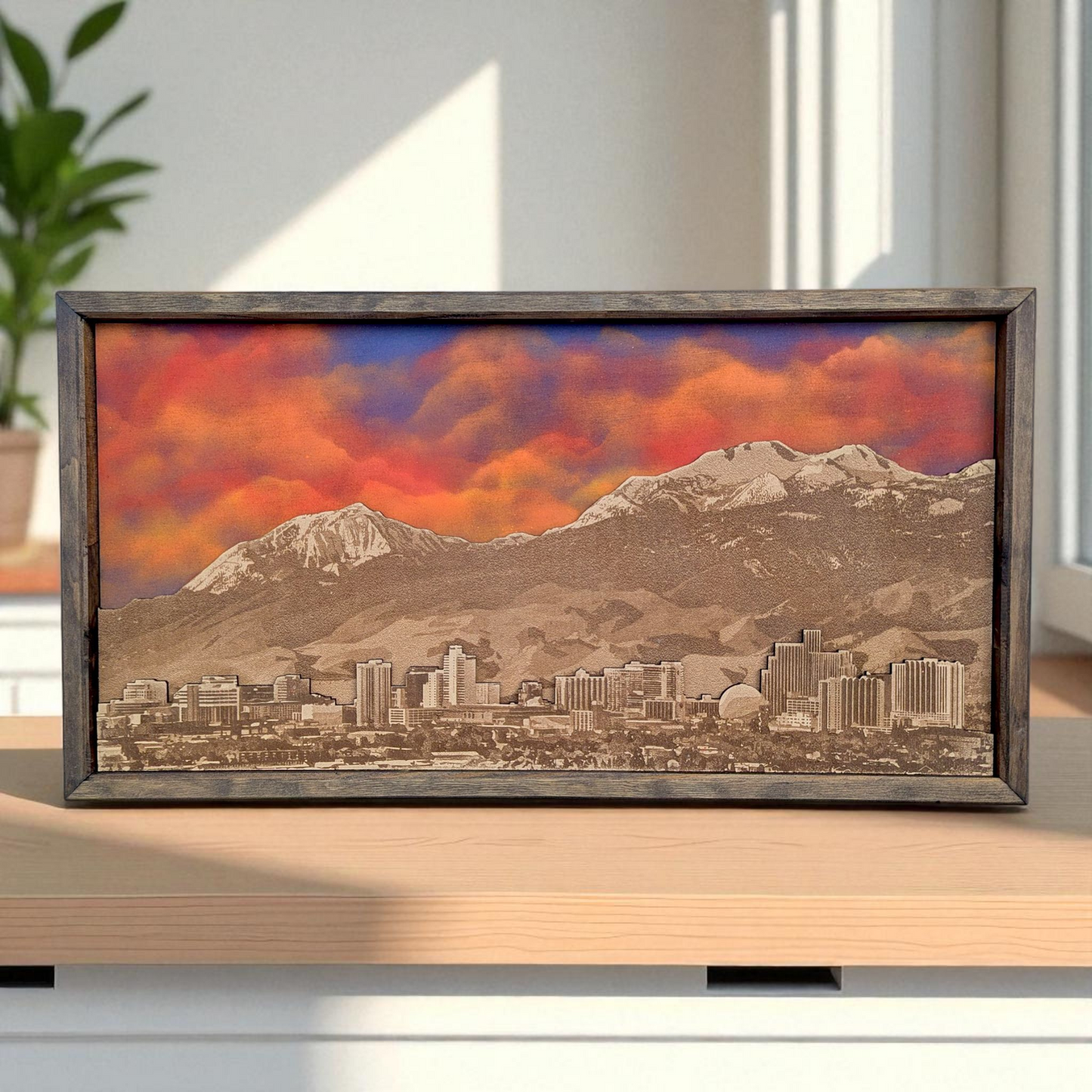 Reno Skyline Art | City Skyline, Mountains, Night Sky | Various Sizes
