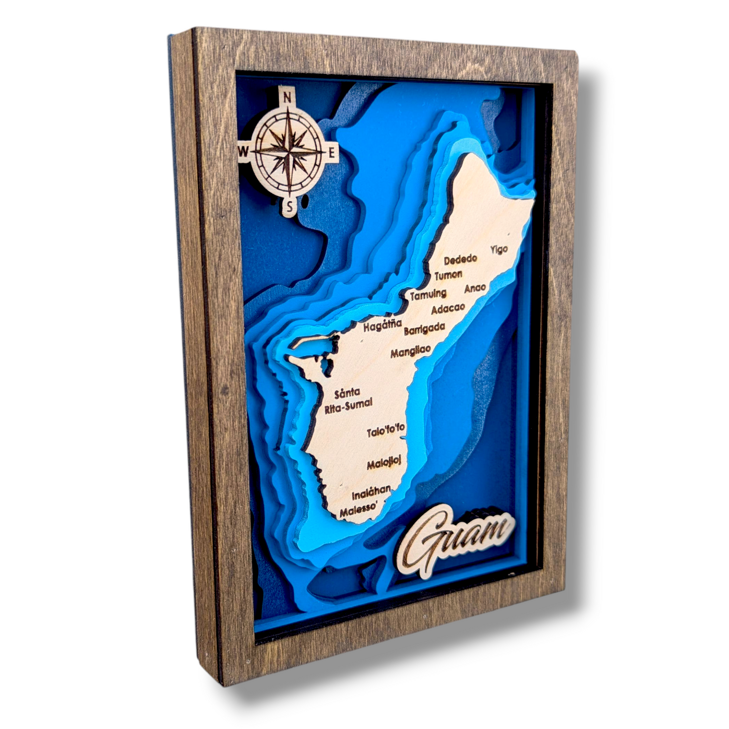 Guam Art | Guam Bathymetry Map | Various Sizes