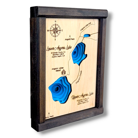 Custom Lake Map - Angora Lake