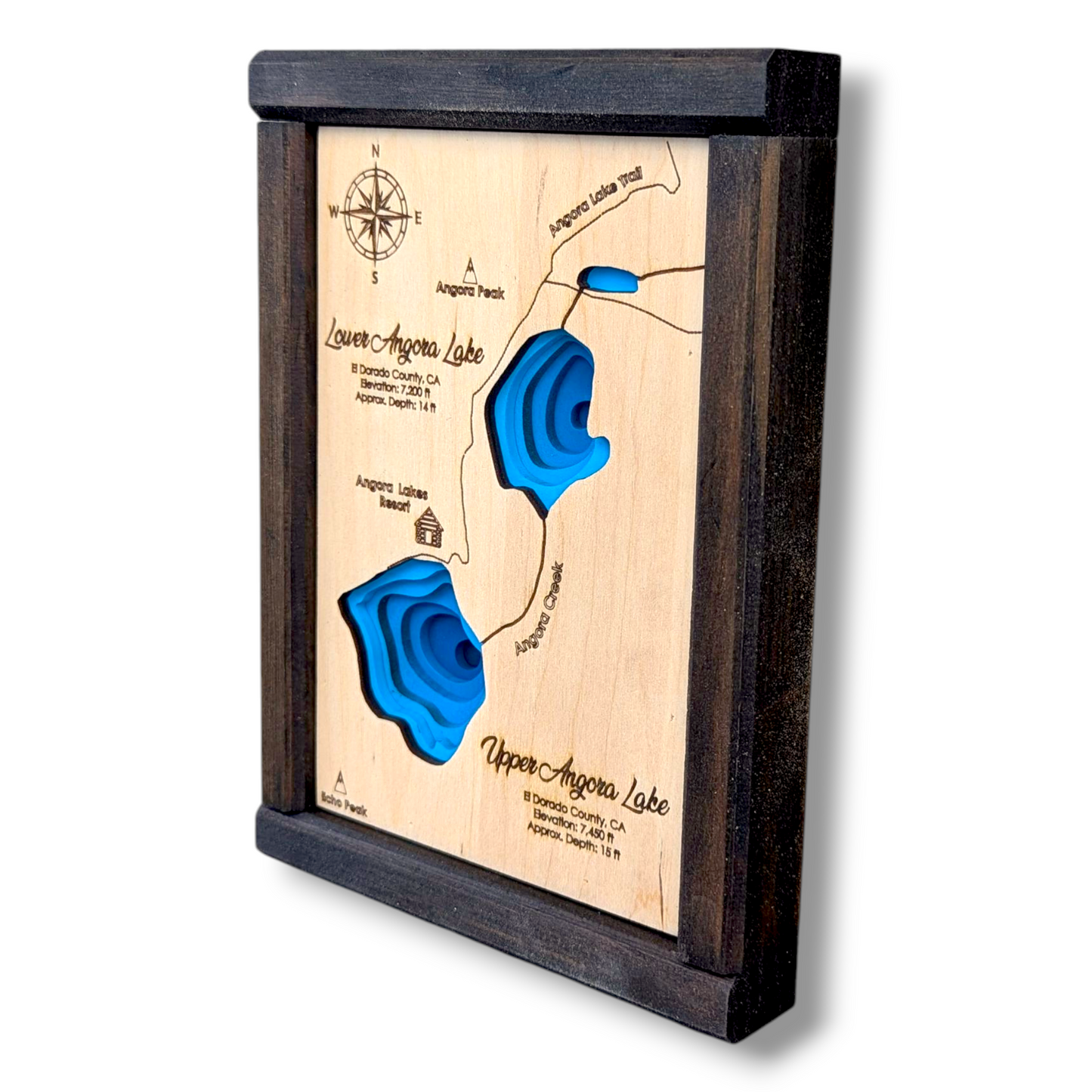 Custom Lake Map - Angora Lake