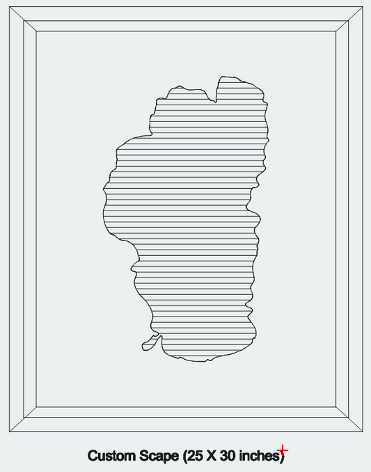 Custom Lake Map - Lake Tahoe for Candi