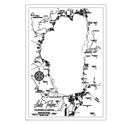 Custom Lake Bathymetry Map | Various Sizes