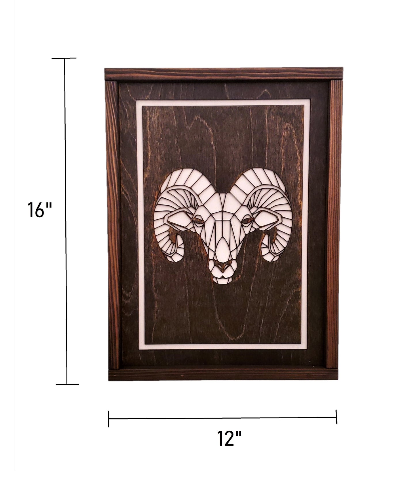 Geometric Animal Art | 12" by 16" | Mountain Lion, Wolf, Bear, Ram, Stag, Fox