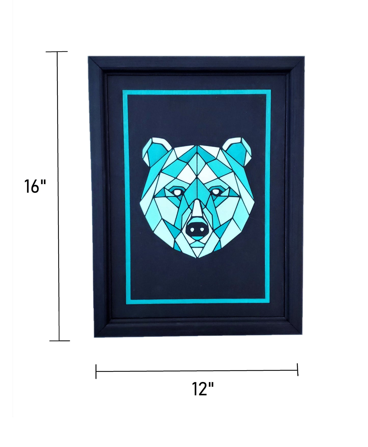 Geometric Animal Art | 12" by 16" | Bear