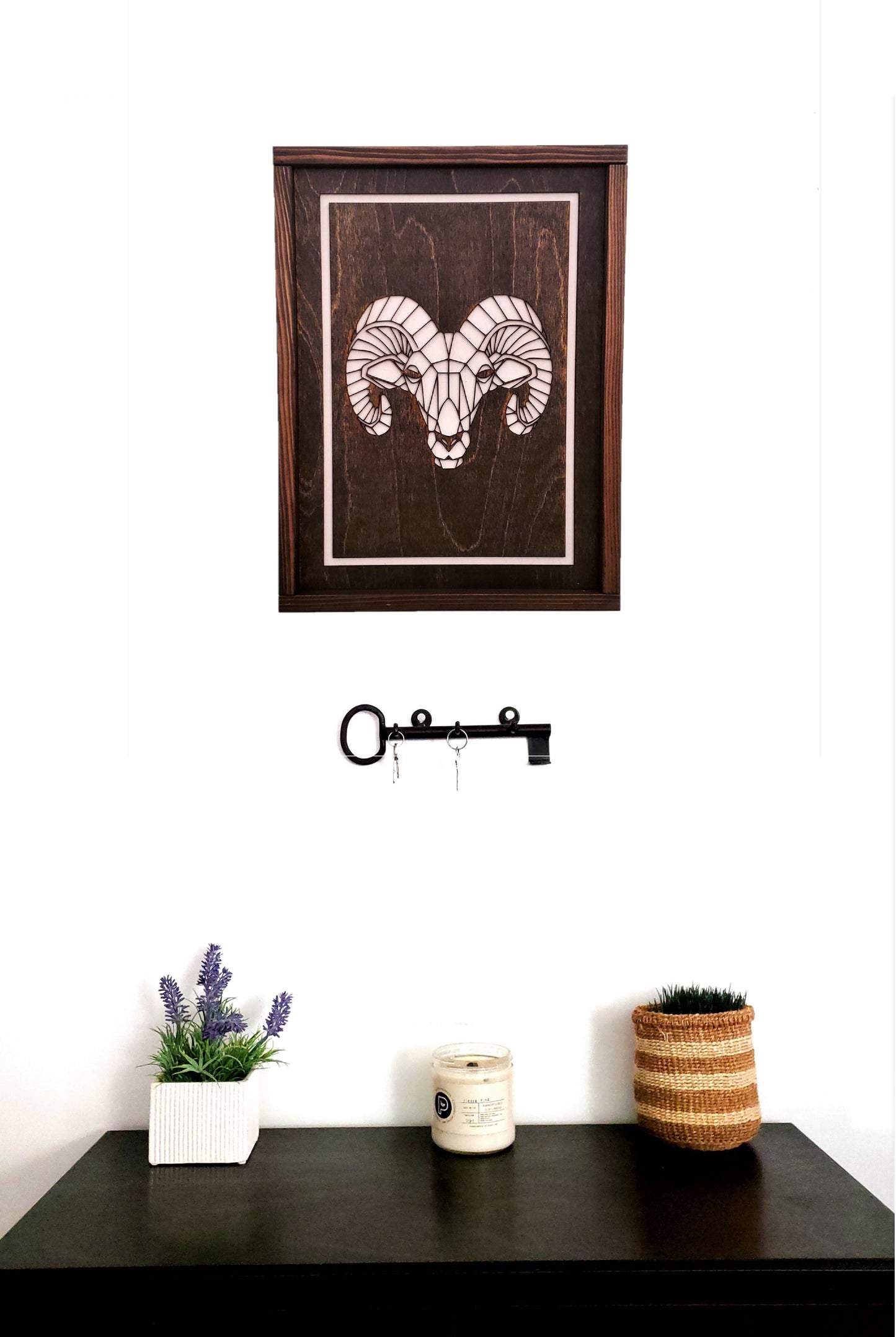 Geometric Animal Art | 12" by 16" | Mountain Lion, Wolf, Bear, Ram, Stag, Fox