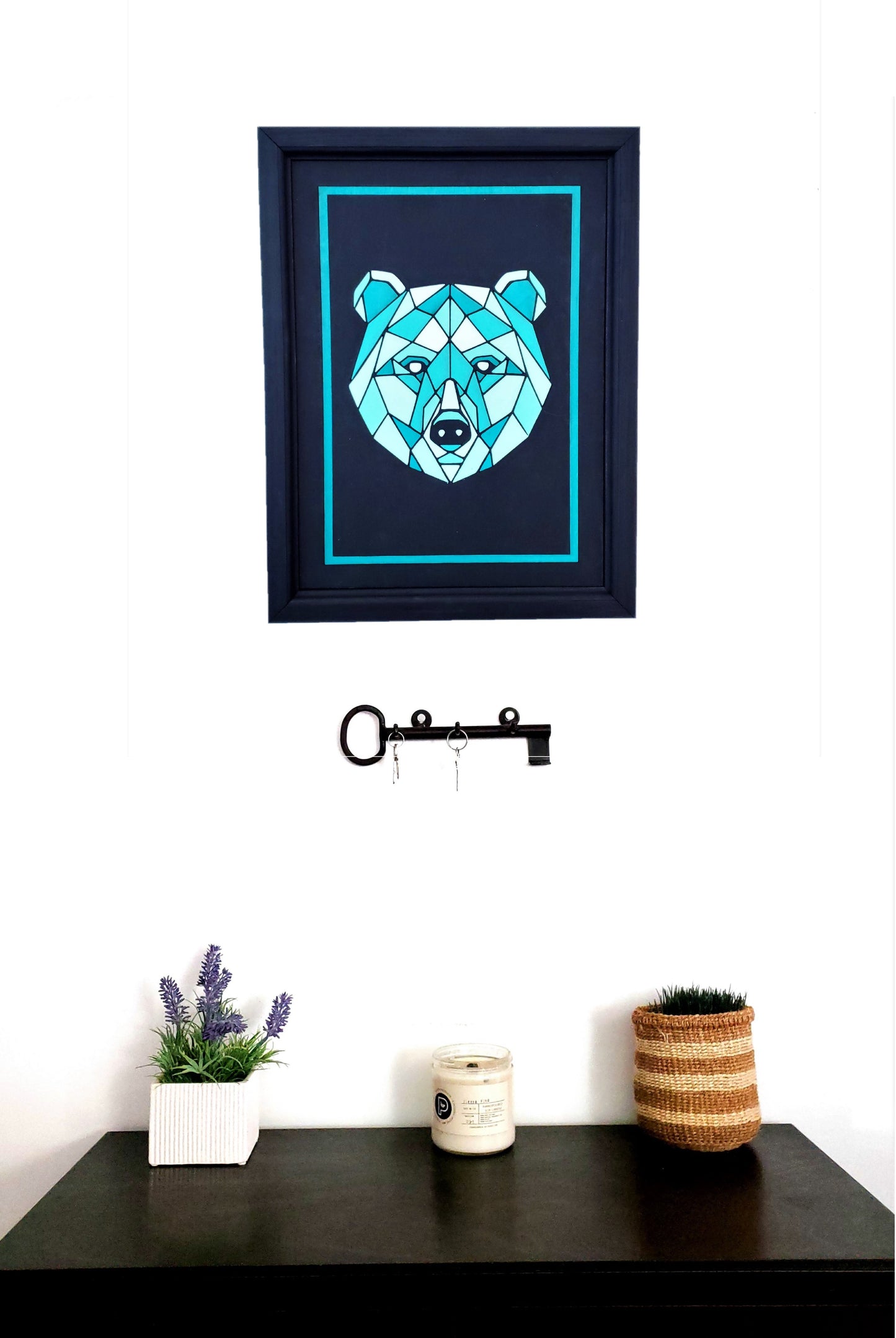 Geometric Animal Art | 12" by 16" | Bear