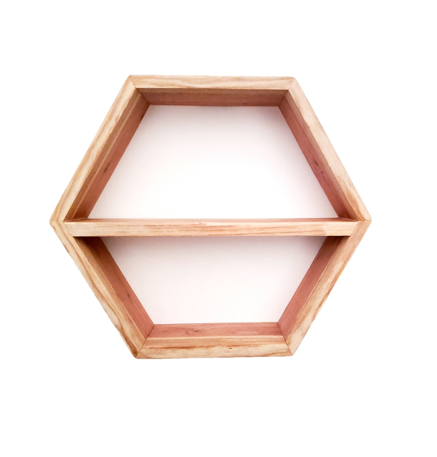 Honeycomb (Hexagon) Shelves | 6 Inches | Handmade from Redwood | LARGE