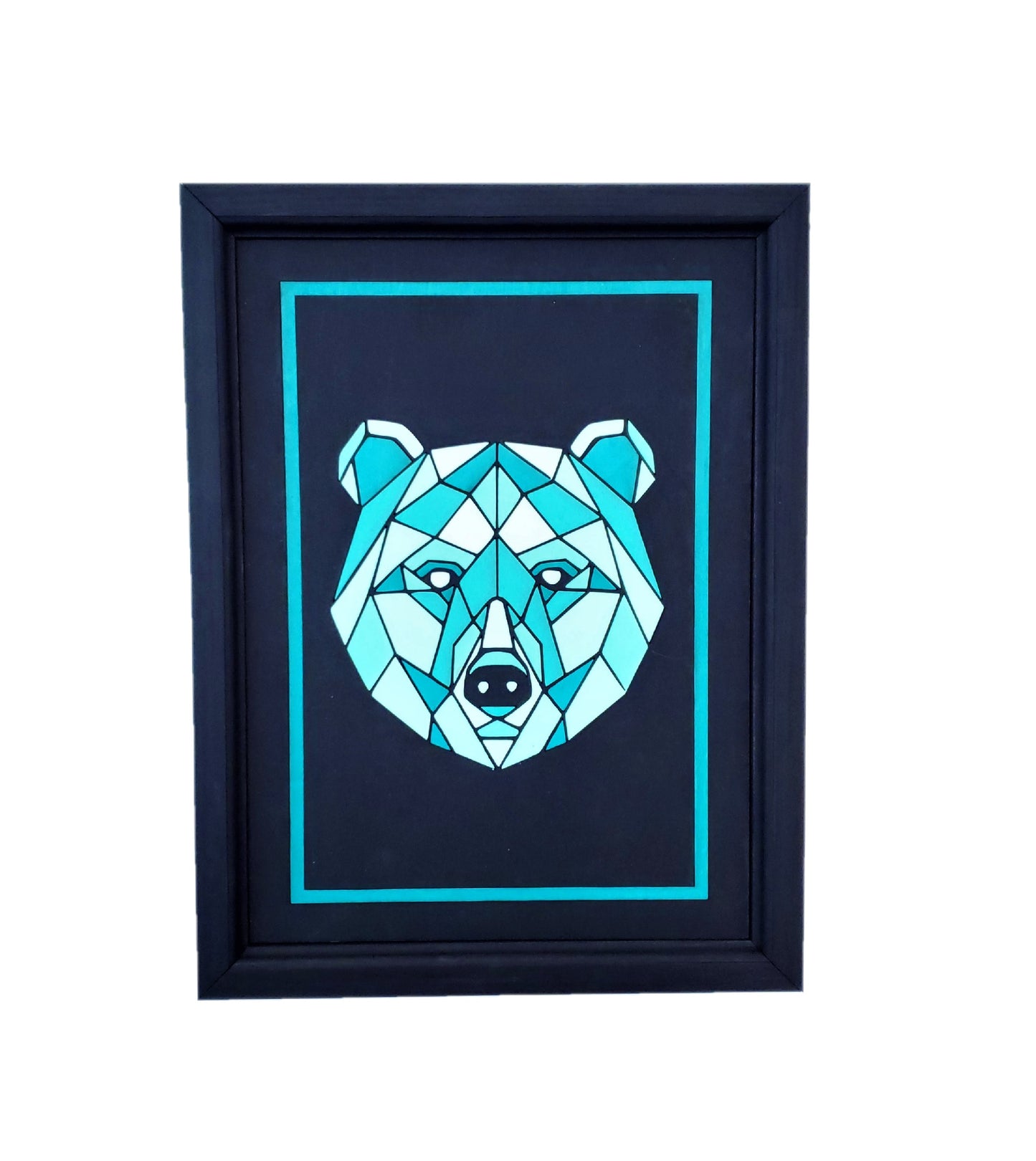 Geometric Animal Art | 12" by 16" | Bear