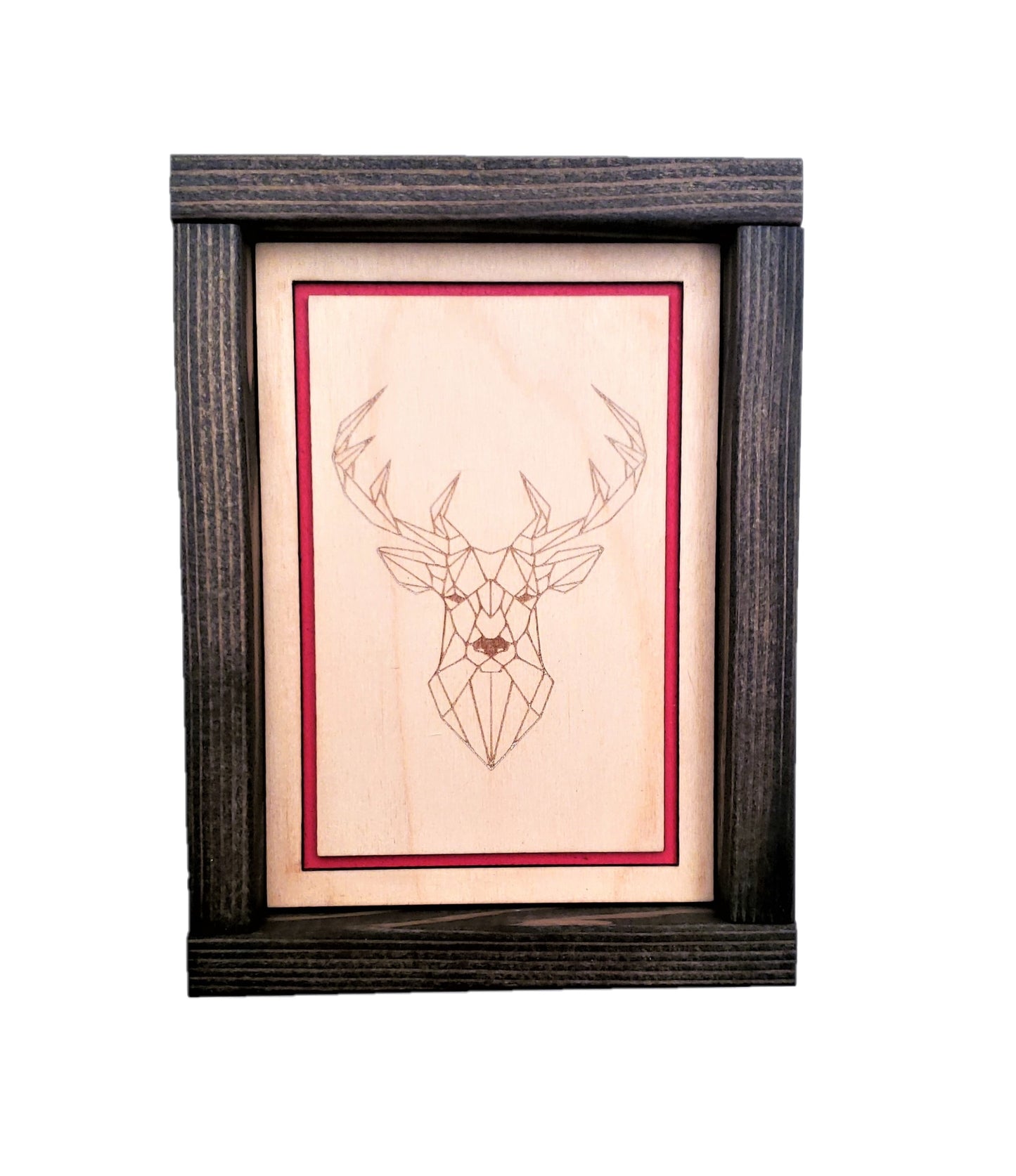 Geometric Animal Art | 6" by 8" | Mountain Lion, Wolf, Bear, Ram, Stag, Fox