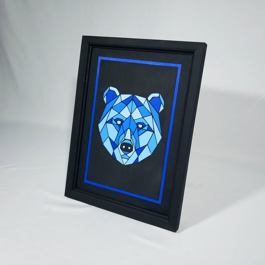 Geometric Animal Art | 12" by 16" | Bear