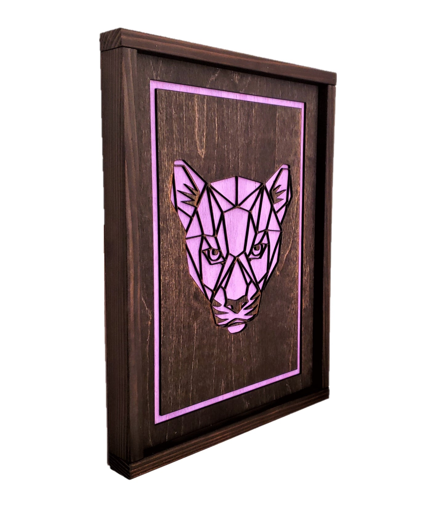 Geometric Animal Art | 12" by 16" | Mountain Lion, Wolf, Bear, Ram, Stag, Fox