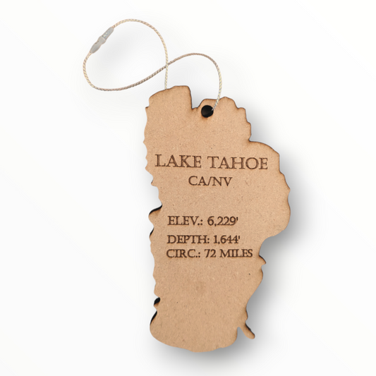 Tahoe Bathymetric Ornament | 5" by 3"