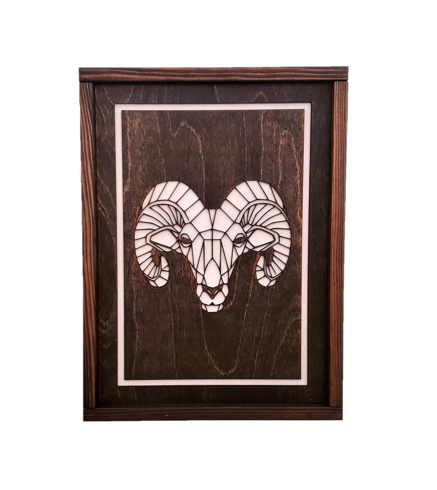 Geometric Animal Art | 12" by 16" | Mountain Lion, Wolf, Bear, Ram, Stag, Fox