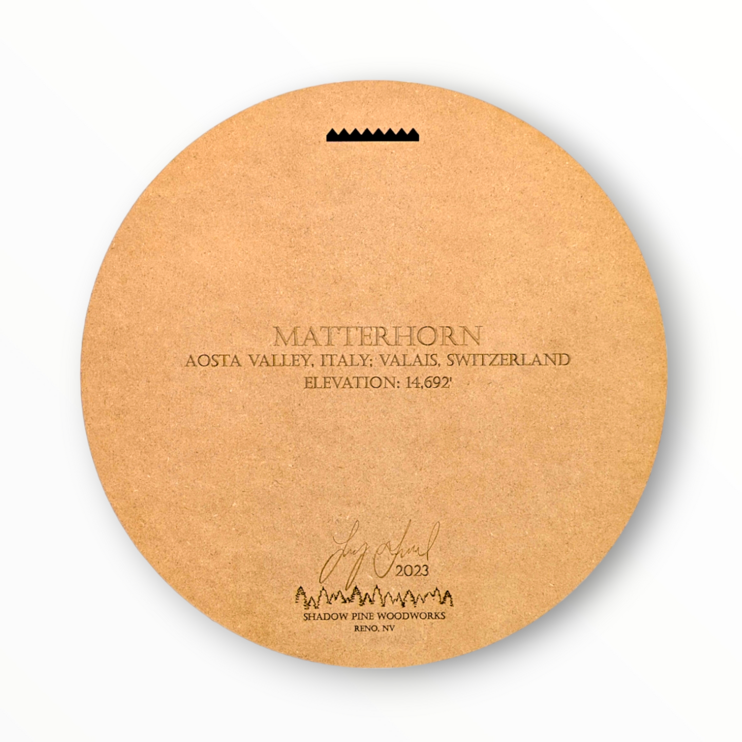 Realistic Wood Art | The Matterhorn | 15" Circular