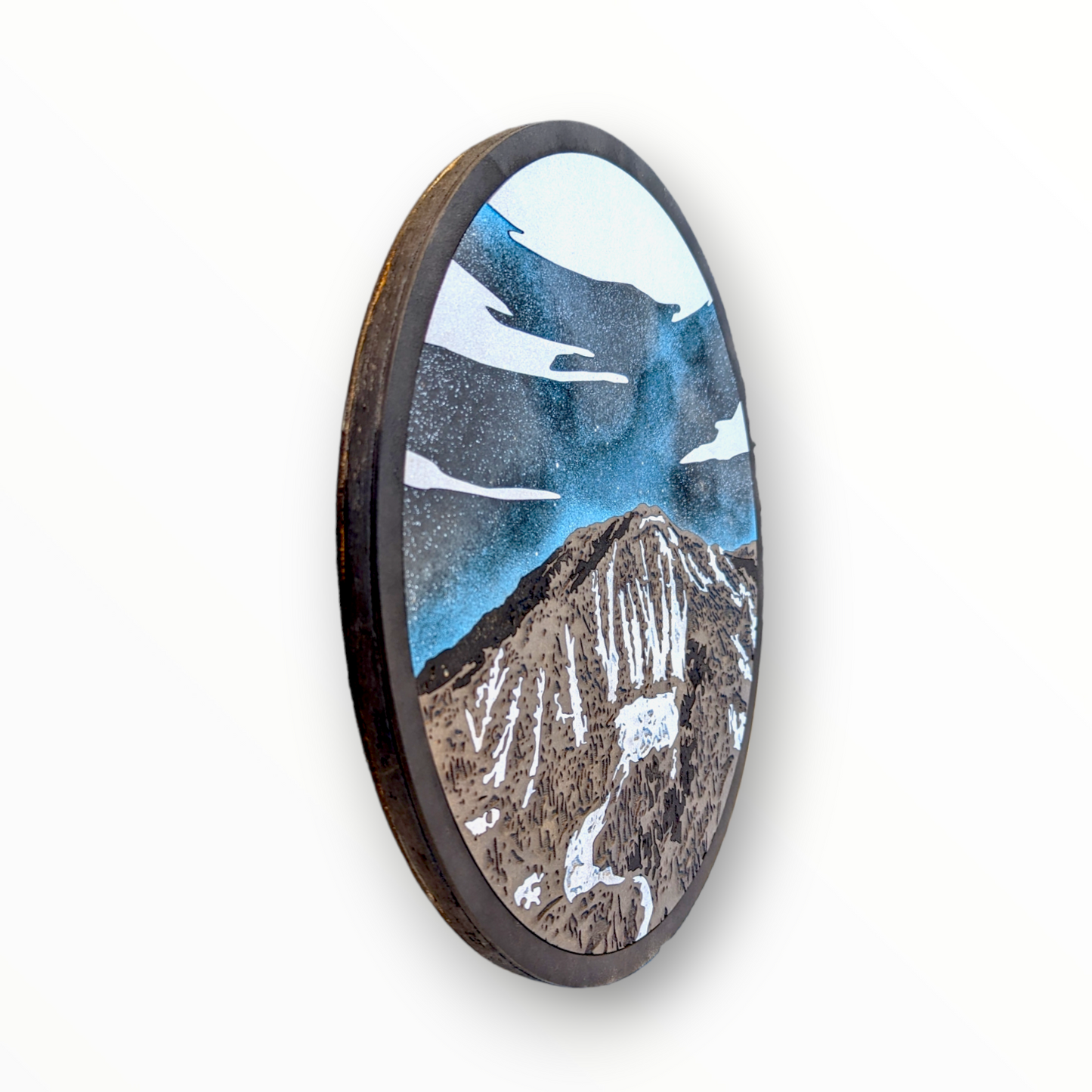 Realistic Wood Art | Slide Mountain (Mt. Rose) | 15" Circular