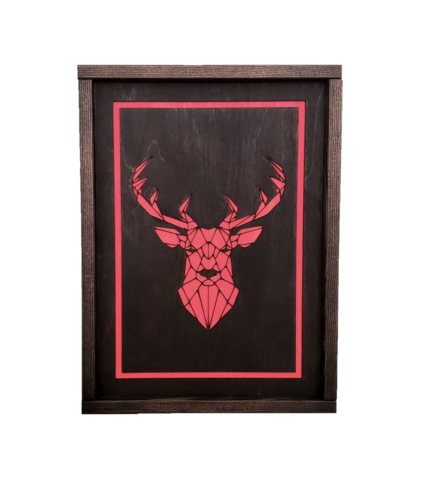 Geometric Animal Art | 12" by 16" | Mountain Lion, Wolf, Bear, Ram, Stag, Fox