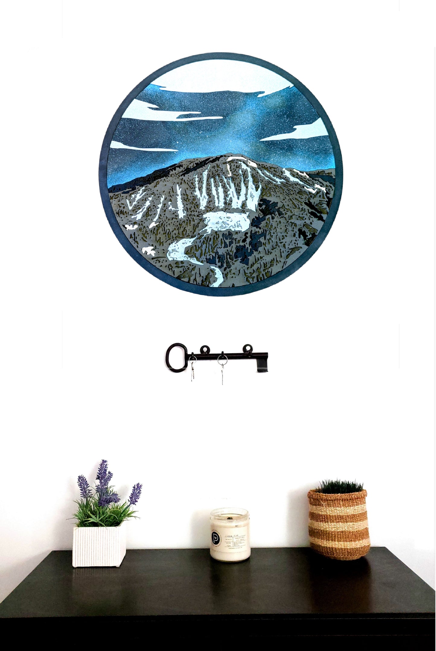 Realistic Wood Art | Slide Mountain (Mt. Rose) | 15" Circular