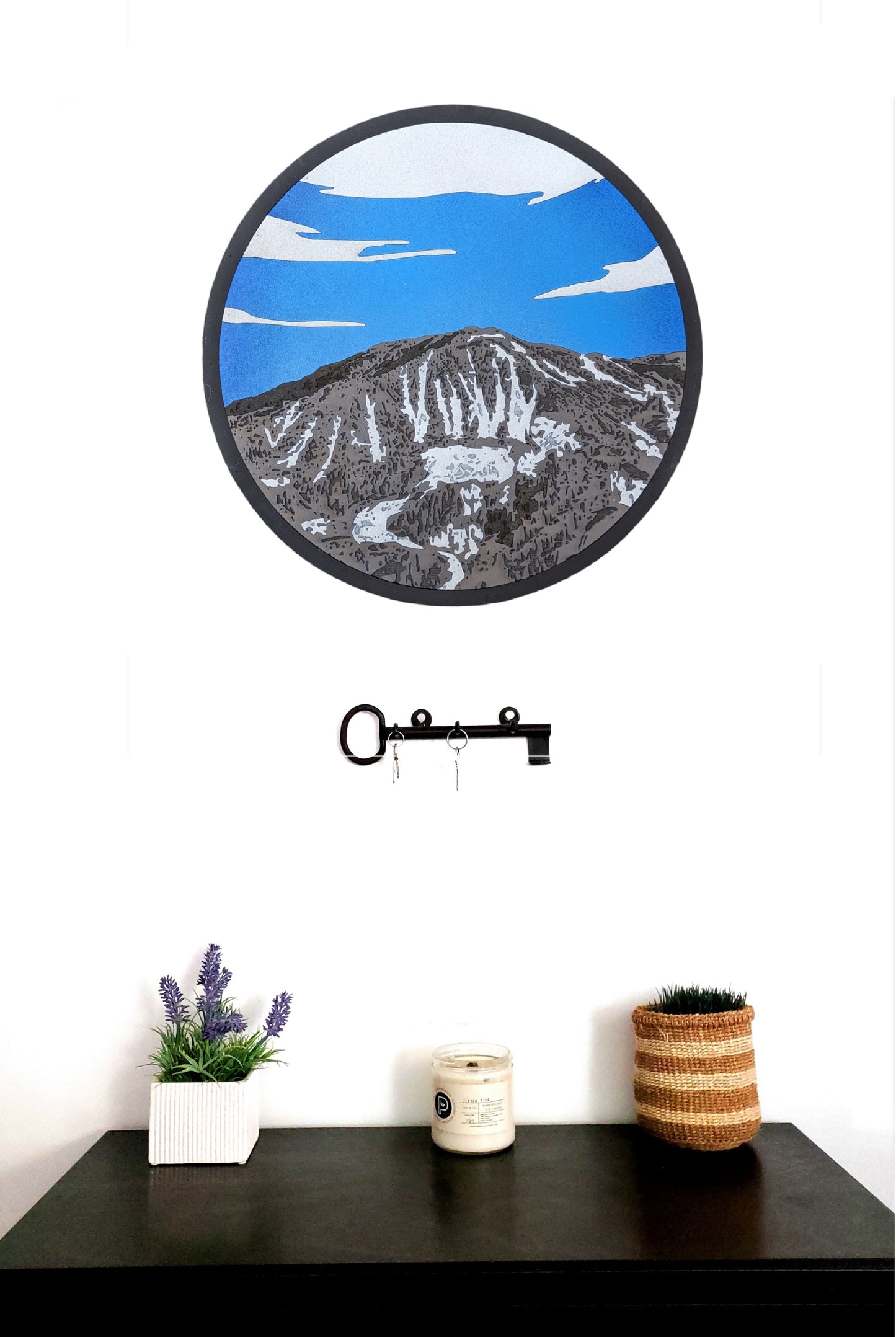 Realistic Wood Art | Slide Mountain (Mt. Rose) | 15" Circular