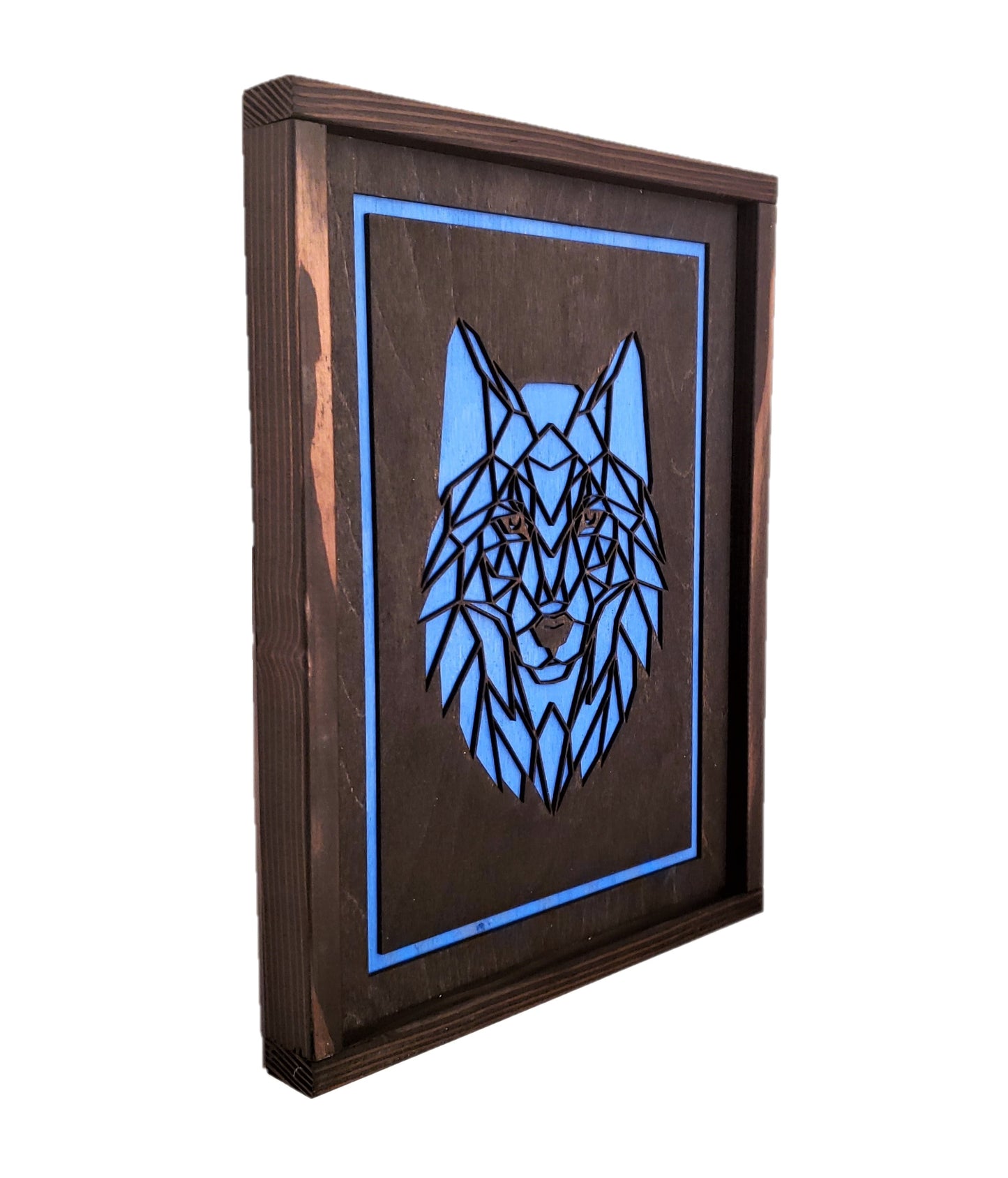 Geometric Animal Art | 12" by 16" | Mountain Lion, Wolf, Bear, Ram, Stag, Fox