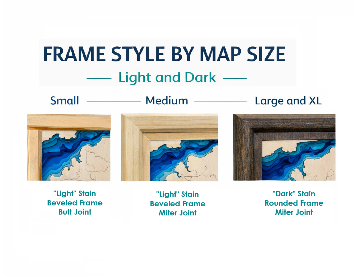 Lake Tahoe Art | Tahoe Bathymetry Map | Various Sizes