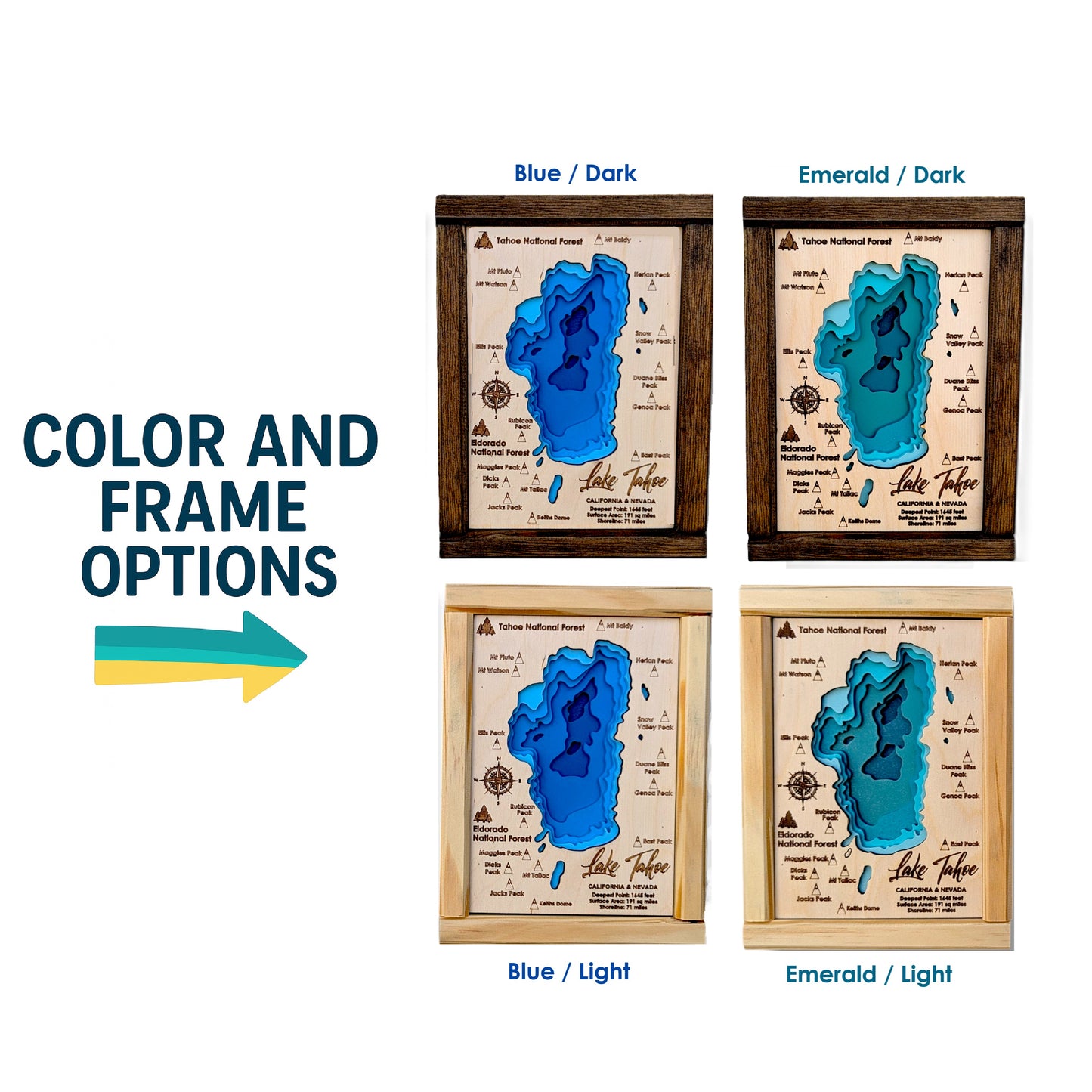 Custom Lake Bathymetry Map | Various Sizes