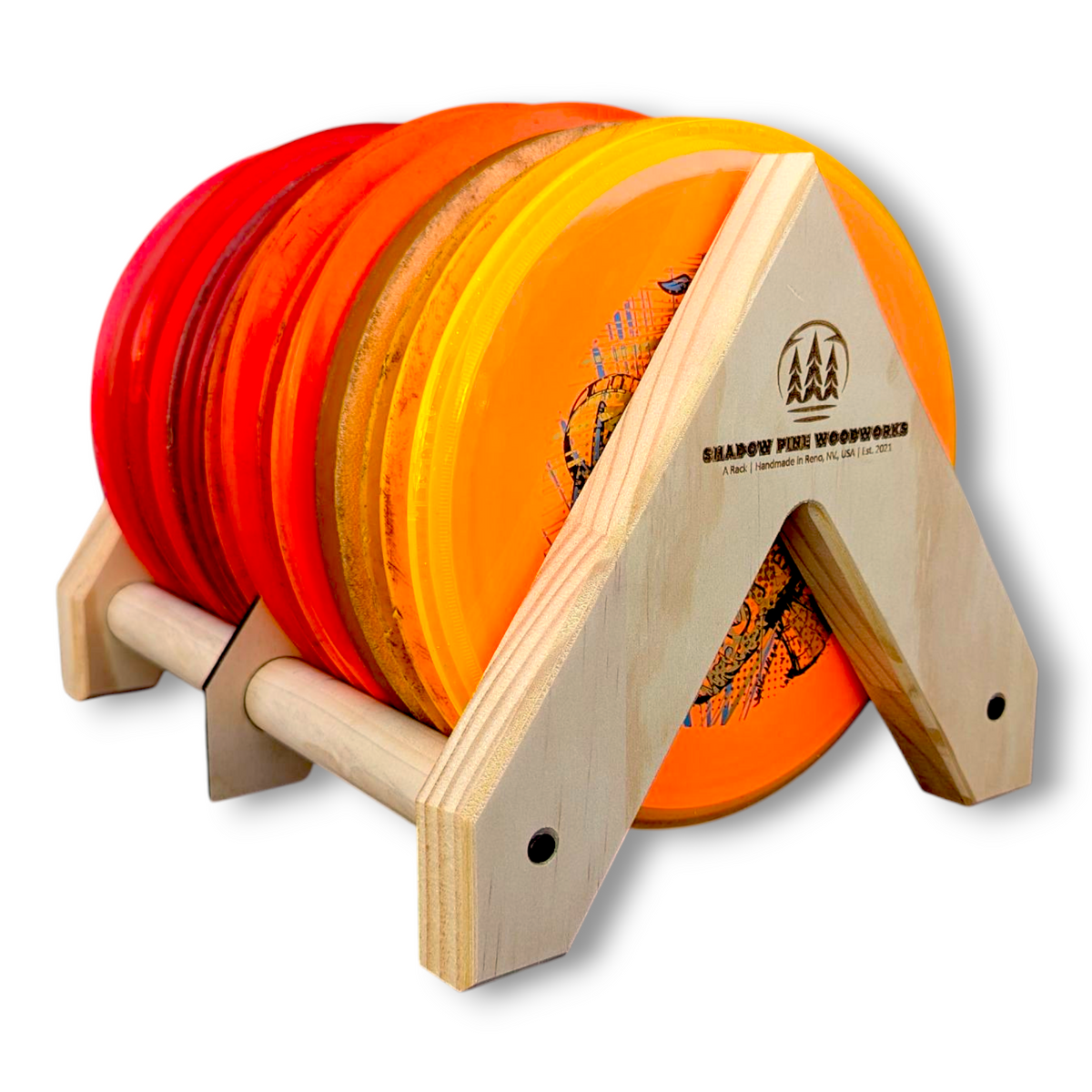 Disc Spring Racks For Storage Disc Golf Storage Rack | A Rack | 35 to 50 Discs – shadowpinewoodworks