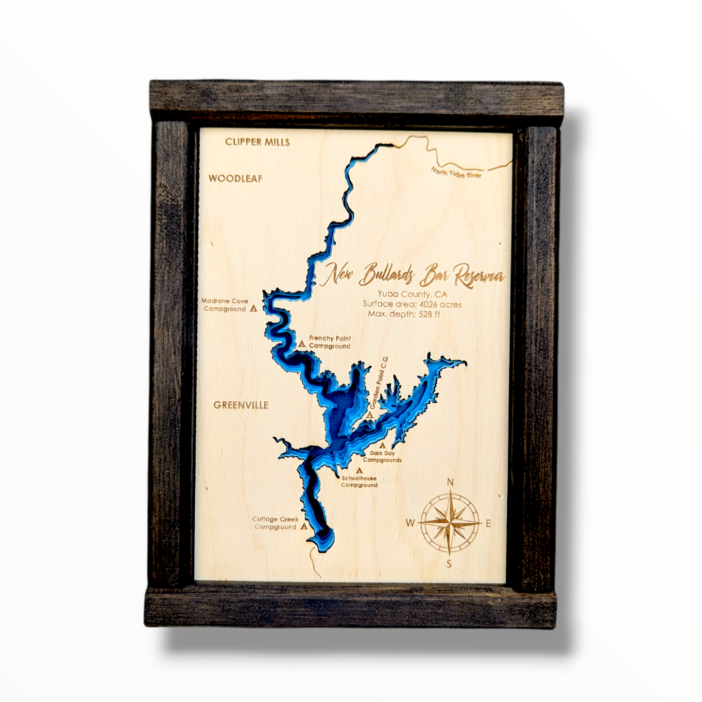 New Bullards Bar Reservoir Art | New Bullards Bar Reservoir Map | Various Sizes