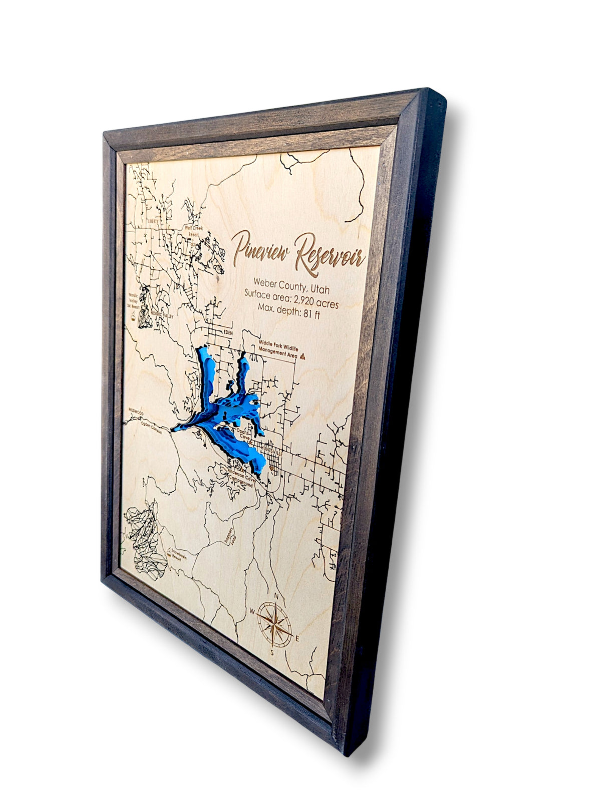 Pineview Reservoir Art | Pineview Reservoir Map | Various Sizes